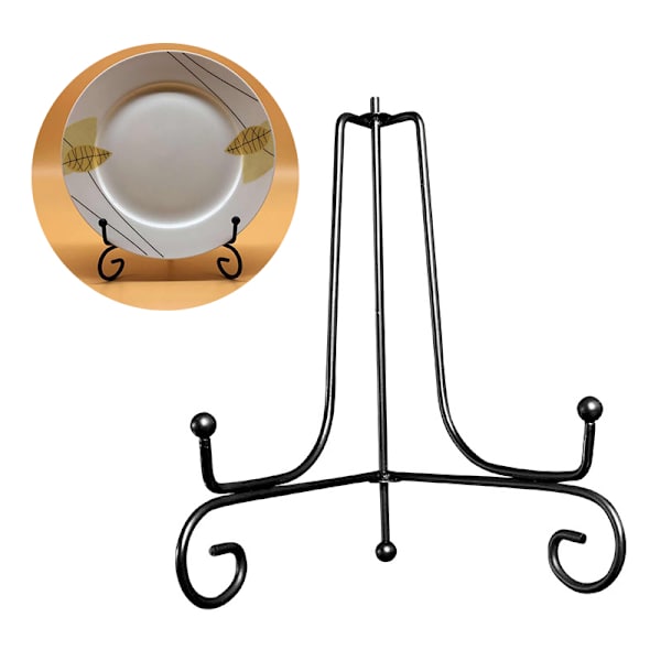 Jern Display Stand Sort Jern Staffeli Plade Display Foto Holder 4inch