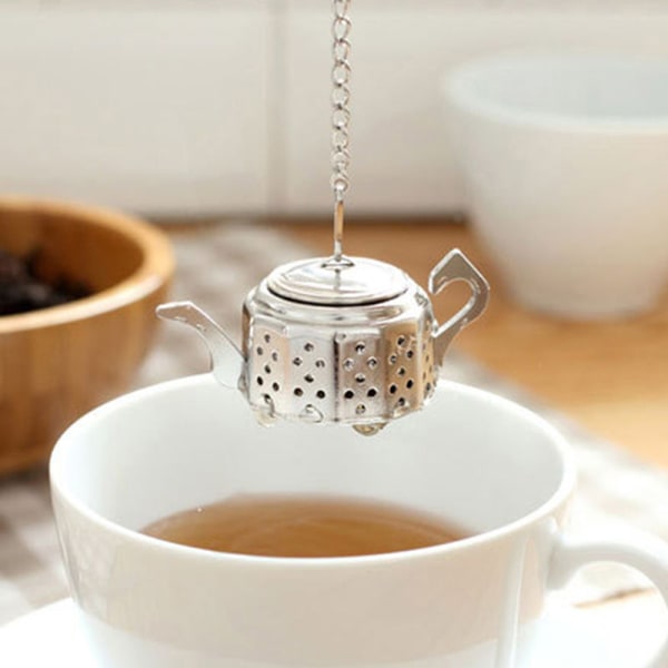 e Ruostumattomasta teräksestä valmistettu teekannu Teehaude Herba-maustejuomasuodatin