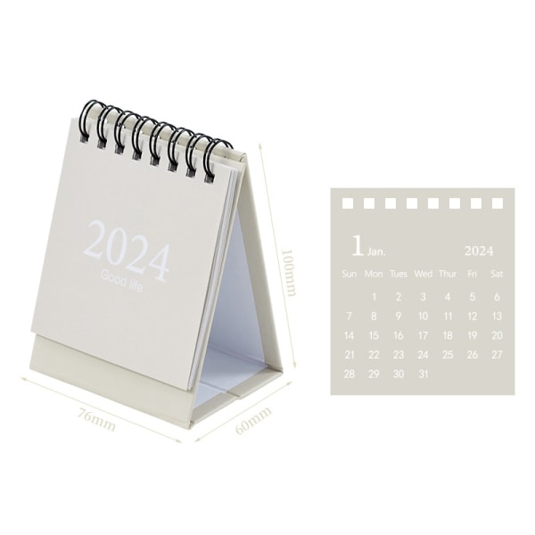 2024 Mini e Skrivebordskalender Kawaii Desktop Decoration Creative Si A3
