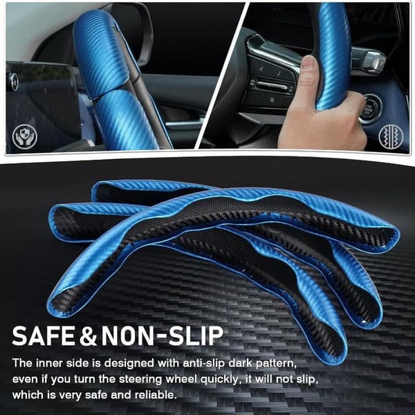2 STK Bilrattdeksler Booster Mikrofiber Skinn Auto White 3PCS