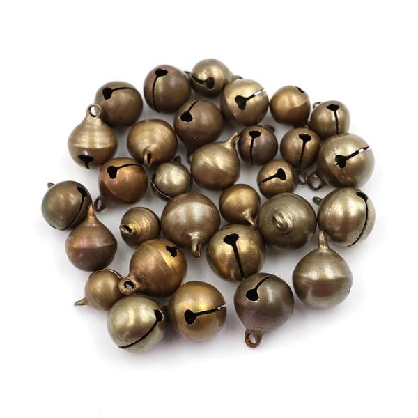 10 Bronse Metal Jingle bell Loose Beads Festival Party Christmas A