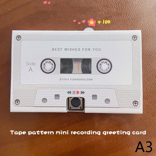 1 kpl äänitysmusiikkikortti syntymäpäivälahjaksi A3