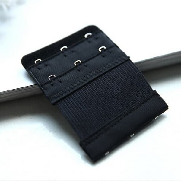 BH-forlængerforlængelse elastisk 2/3 kroge Clip On Strap Blød B Black