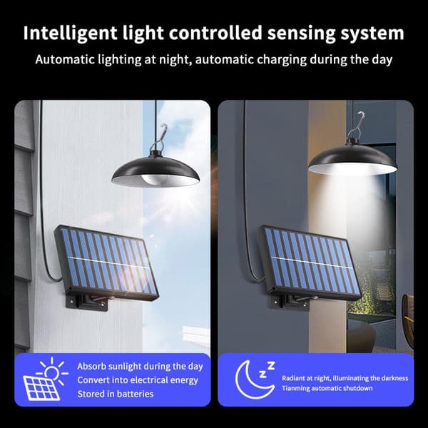 Retrosolcellelampe med to lysfarger, 1 eller 2 pærer, 3 lysmoduser Yellow One light
