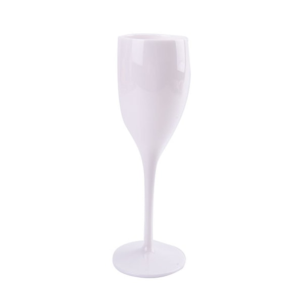 Champagne Flöjter Glas Plast Vinglas Tål maskindisk Ch White