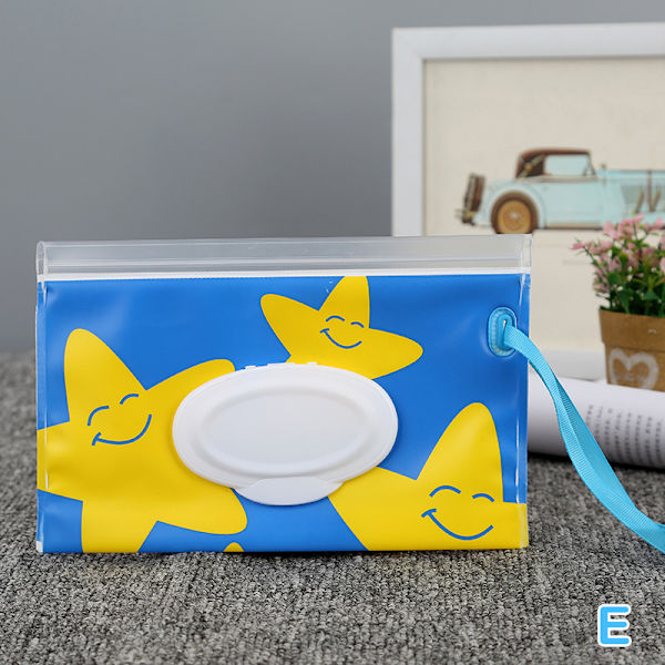 Bærbar baby våtservietter Bag Tissue Box Container Miljøvennlig R E