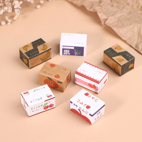 1/12 Dollhouse Papper Lådor Modell Mini Simulering Frukt Box Doll A7