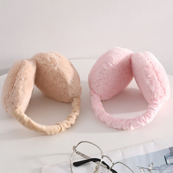 e Warm Fluffy Earmuffs Öronskydd Vikbara Warmers Ear Warm S White