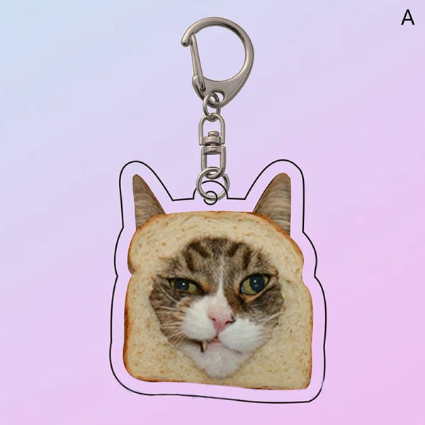 Creative e Toast Cat akryyliavaimenperä Funny Kawaii Animal Penda A