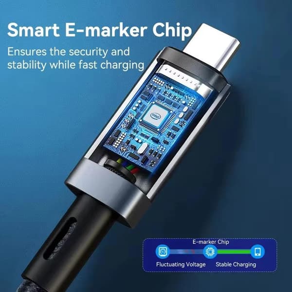 240W USB C til Type C-kabel PD 3.1 Hurtigopladning 40 Gbps Data 8K@ Black