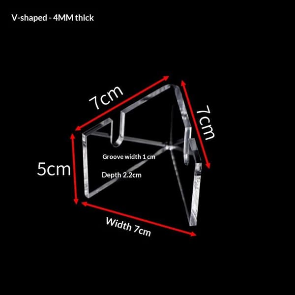 Håndventilator Display Stand Beslag Klar Akrylholder Sammenfoldelig Fa Transparent 3
