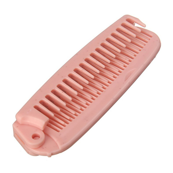 Bärbar resevikbar hårkamborste Massage hårkammare Beige
