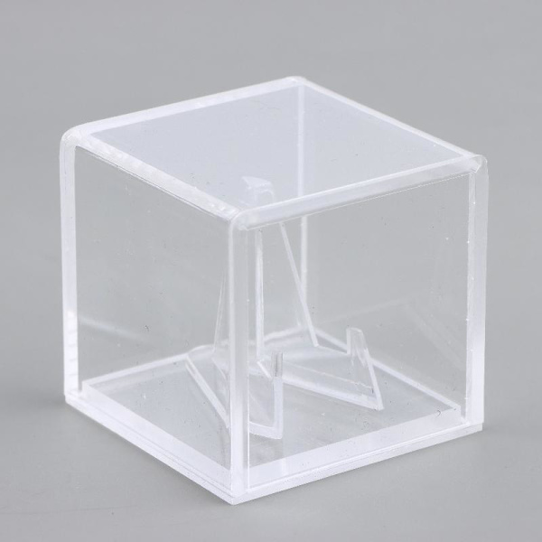 Akryl Klar Gitarrplektrum Displaybox med Stativ Samlarobjekt Ra Black