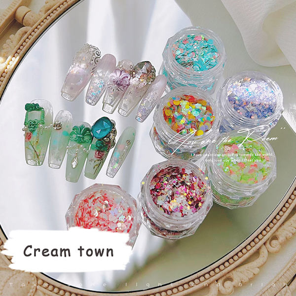 Dopamine Candy Star Nail Sequins Fantasy aron Color Nail Art D Pink