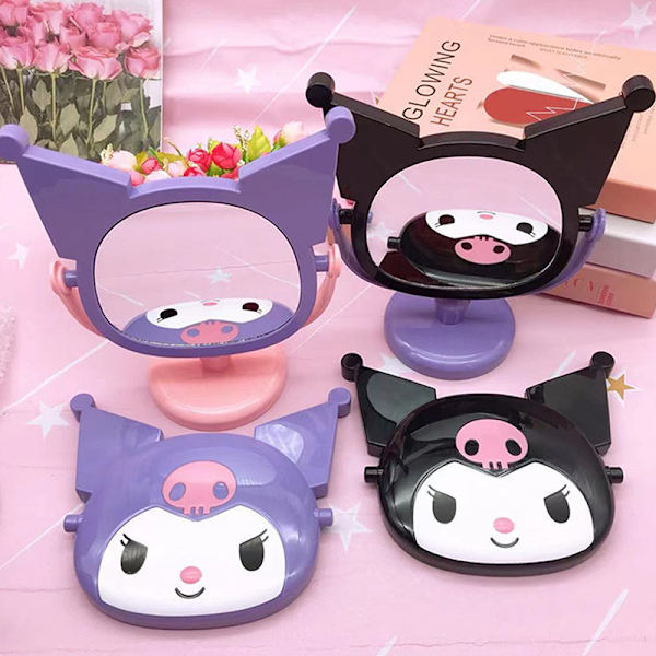 Sanrio Kuromi Mirror Desktop Meikkipeili Koristeet Teräväpiirto Pink Black