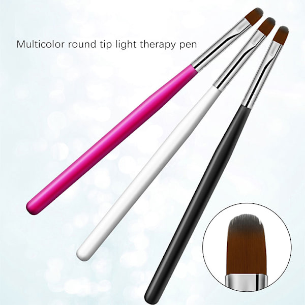 Nail Art Handle Brush UV Gel Gradient Borste för manikyr Nail P Rose red