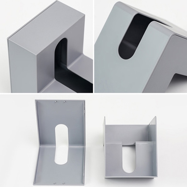 Nordic Right Angle Desktop Servietter Papir Opbevaring Case Tissue Box Gray
