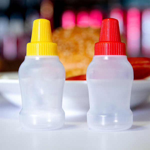 2/4 Stk Mini Krydderi Sauce Flaske Bærbar Tomat Ketchup Bott 4PCS