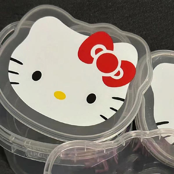 Läpinäkyvä Kids Fruit Fork Box Organizer muovinen case Clear