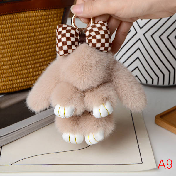 Mini Hair Bow Riipuslaukkuhihna Auton avaimenperä ja Bunny Couple P A9