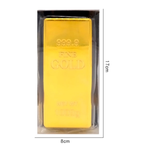 1 st Gold Bar Creative Golden Brick Simulering Hollow Gold Bull