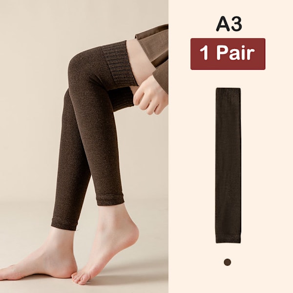 1 Par Over Knee Fodløse benvarmere Vinterstrikket hæklet Lon A3