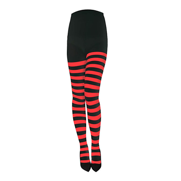 Dame Tights Uigennemsigtige strømper Strømpebukser Julefest Makeup Black&Red