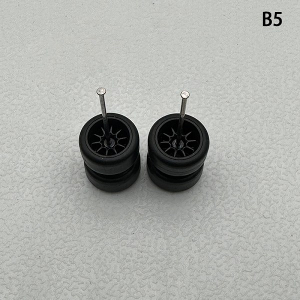 1 set 1/64 mallin auton pyörät kumirenkailla muokatut osat Ve B5 10Claws Black