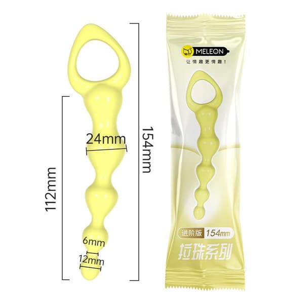 Anal Buttplug Dildo Træningssæt Perler Prostatamassager T Yellow