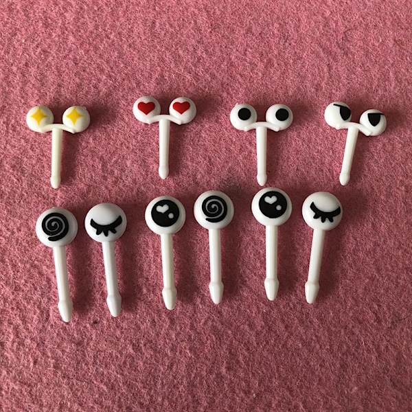 10 Stk/Sæt Skewers e Eyes Frokost Bento Box Frugtplukkere Fork Stic 10pcs