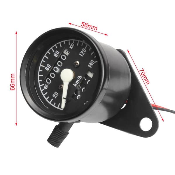 12V Motorcykel Odometer Speedometer Med Baggrundslys Retro Pointe