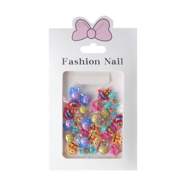 30 stk/sæt Svampebob Pink Søstjerne Nail Charms Kawaii Cartoon 3D