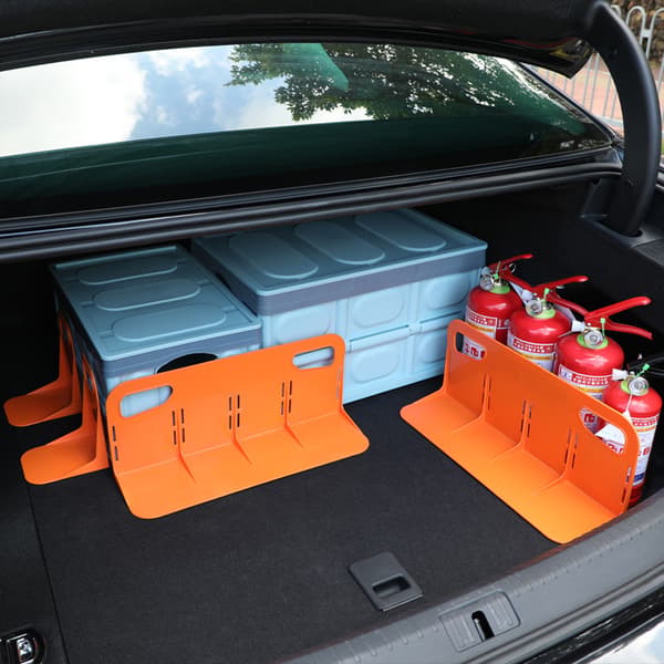 Multifunksjonell bilrygg 1PC bil bagasjerom arrangørstativ bagasje Orange L