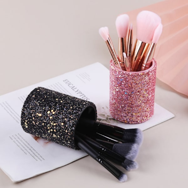 1 stk Kvinder kosmetisk makeup børste opbevaring spand blyantholder O Black