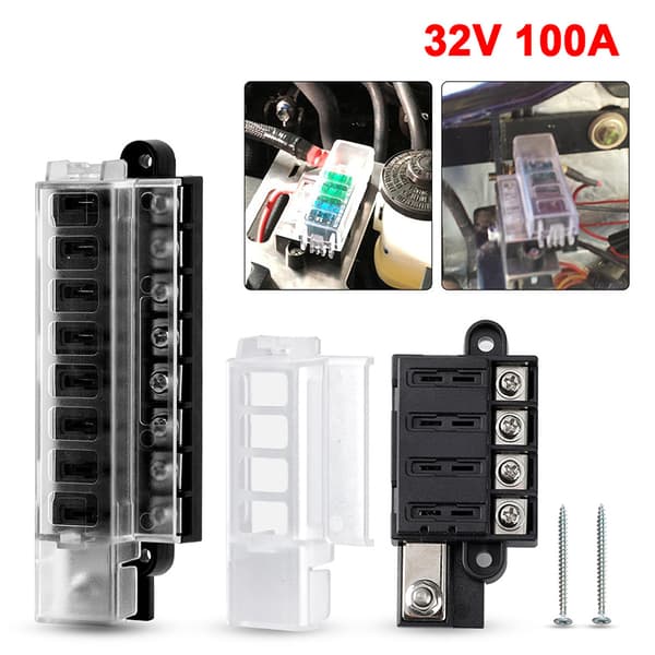 4/8-veis biltilbehør 12V 24V bil lastebil krets medium sikring 4way set