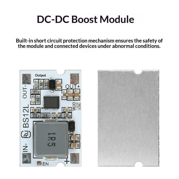 DC-DC Step Up Boost -moduuli 2.7V-11V - 5V 12V 10A oikosulkusuojauksella 5V