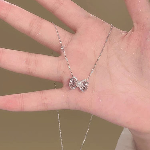 Sweet n Style jäljitelmä Pearl Link Chain Rannekoru Crystal Bowkn 2