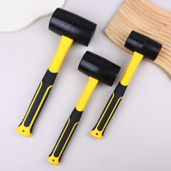 Svart fiberhandtag gummihammare elastisk hammare golvläder A2