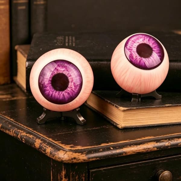 Monsterøye Dekor 3D Hyperrealistisk Rund Øyeeeple Øye Katt Goth F
