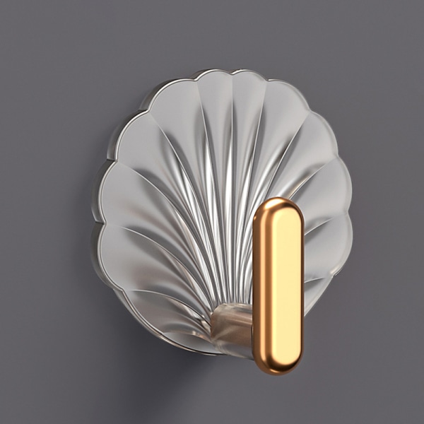 Läpinäkyvät pyyhekoukut Shell Style seinäkoukku keittiön kylpyyn 4PCS