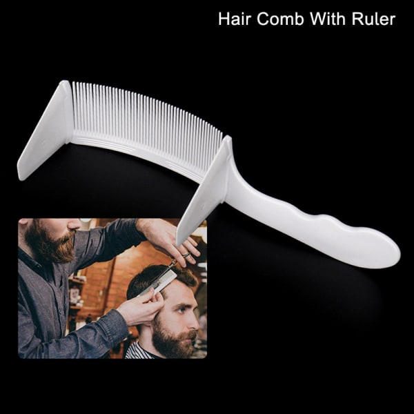 1 st Curved Clipper Comb Herr Barber Stylist Flat Top Brush tenn White