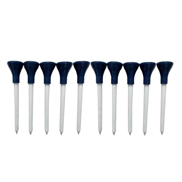 10 stk. plast doble golf-tees 83 mm gummidempingstopp Yellow 10PCS