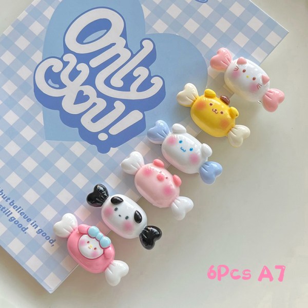 1kpl/6kpl Cartoon Candy Barrettes Mini Resin-hiusneula tytöille C A7