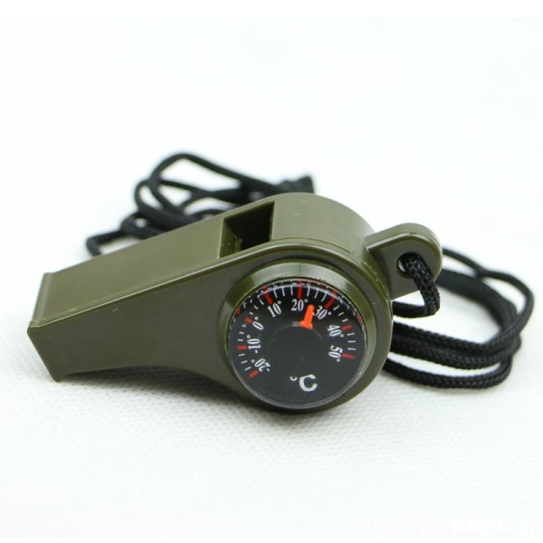 3 in 1 Emergency Survival Whistle Compass Termometer Domare C