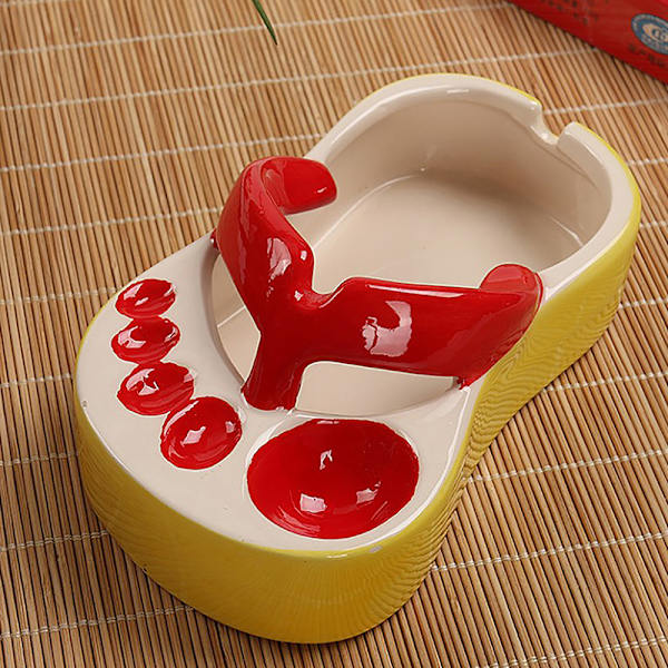 Flip Flops Ketchup Sojasås Dipper Bärbar keramisk salladssås Red