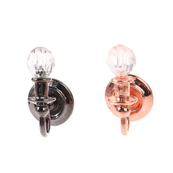 1 Par 1:12 Dukkehus Miniature Væglampe Møbler til hjemmet Black