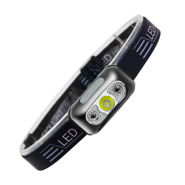 USB Uppladdningsbar Strålkastare Rörelsesensor Ljusstark LED Running Fis black