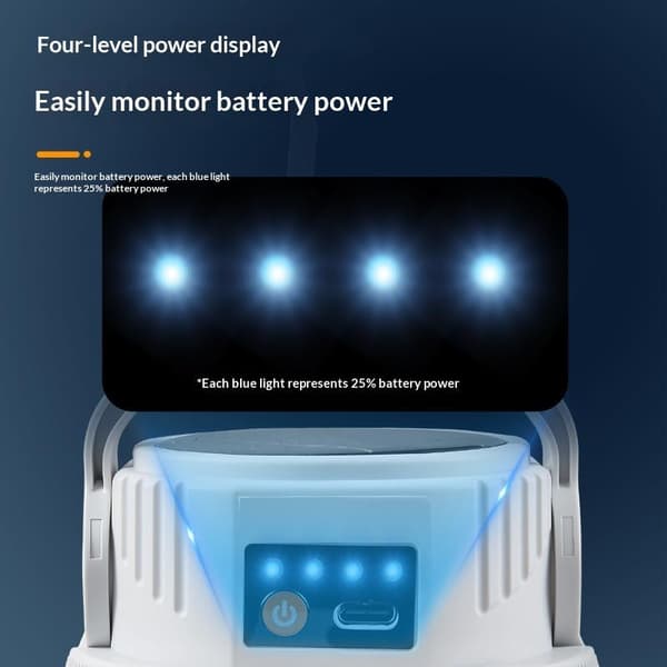 LED-lys Solar Campinglys USB Oppladbart Ultrasterkt Sol 800mAh