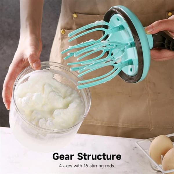 Manuell äggkrämvisp handmixer multifunktionell bärbar semi-au Orange