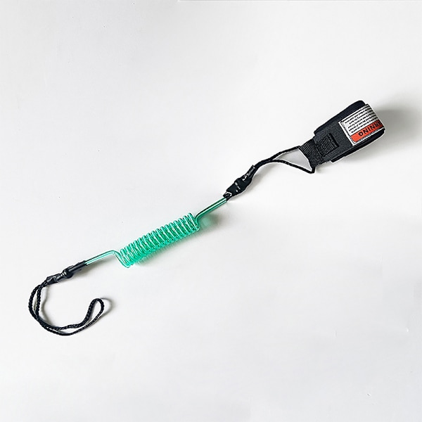 Coiled Surfboard Leash Surfing Stand UP Paddle Board Ankel Leas Black